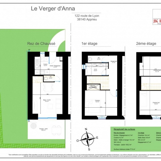  PLANET'IMMO : Appartement | APPRIEU (38140) | 78 m2 | 186 900 € 